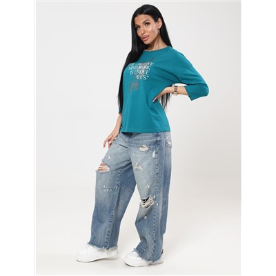 Фрактал - футболка петроль