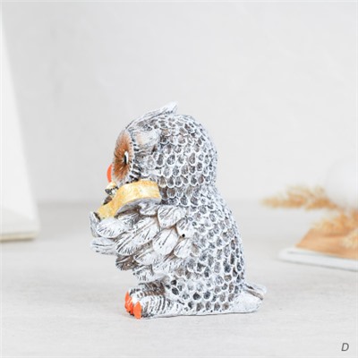 Фигурка Сова 10 см музыкант / CW421-14 /уп 72/