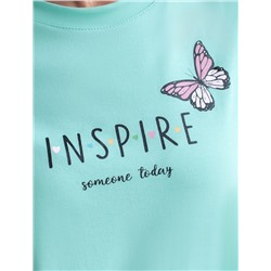 Футболка с принтом свободная эластичная из премиального хлопка