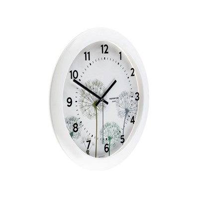Часы настенные интерьерные «Одуванчик», d=29 см, бесшумные, белые