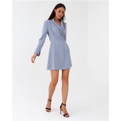 Платье мини женское со сборкой MIST, размер 46, голубое