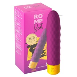 Лиловый рельефный мини-вибростимулятор Romp Beat - 15 см.