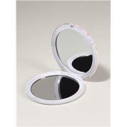 Зеркало складное «Нежное», d=7.3 см, с увеличением х2, розовое