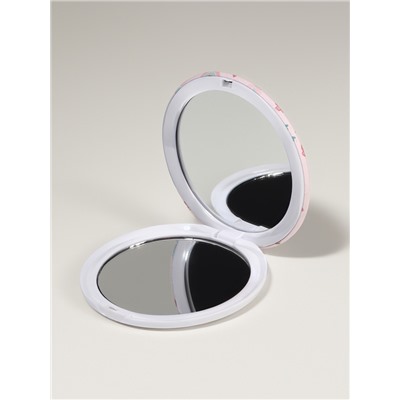 Зеркало складное «Нежное», d=7.3 см, с увеличением х2, розовое