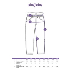Брюки текстильные джинсовые для девочек