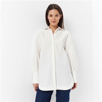 Рубашка женская с рукавами фонариками MINAKU: Casual Collection, размер 46, белая