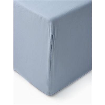 Простыня на резинке 2-спальная LoveLife Celestial blue, 160×200+25 см, сатин