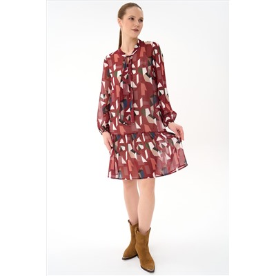 Платье Нежный акцент  – 2 (красный)