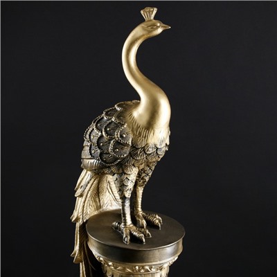 Колонна декоративная «Жар-птица», под чёрное золото, 118×31×22 см