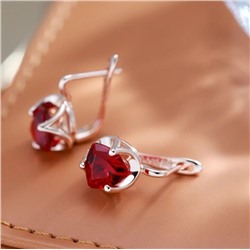 Серьги висячие с камнем, покрытие позолота 585 пробы,H1057, арт.212.003