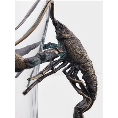 УЦЕНКА Бокал для пива «Рак», 9.2×18.5, мельхиор