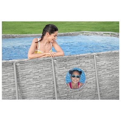Бассейн каркасный Bestway Power Steel Swim Vista, 427×250×100, фильтр-насос, лестница, тент, 56714