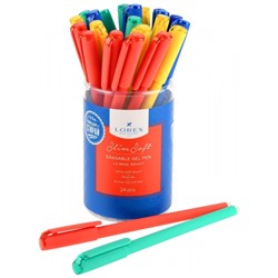 Ручка гелевая "Пиши-стирай" синяя 0.5 мм "Slim Soft. LOREX LX-BASE.BRIGHT" LXEPSS-LB2 LOREX