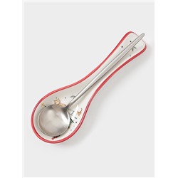 Подставка под ложку новогодняя Доляна «Волшебный праздник», 22.3×7.1×2.5 см, доломит, белая