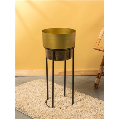 Кашпо на подставке «Золото Скифов», 28×28×61 см, железо