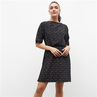 Платье женское мини MINAKU: Green trend, чёрное, размер 44