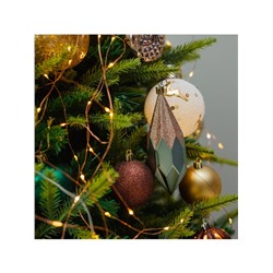 Гирлянда «Конский хвост» 10 нитей по 1 м, IP20, медная нить, 100 LED, 2 режима, батарейки AAх3 (нет в комплекте), свечение тёплое белое