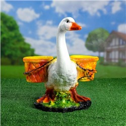 Декоративное кашпо для цветов «Гусь», 30×34×40 см, гипс