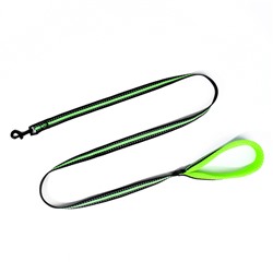 Комплект амуниции светоотражающий с мягкой шлейкой и мягкой ручкой, 1.5×120 см, ОШ 35-53, жёлтый