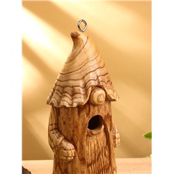 Скворечник подвесной «Гномик старец», 14×14×30 см, дерево