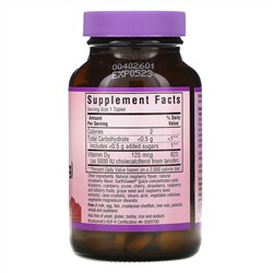 Bluebonnet Nutrition, витамин D3, малина, 5000 МЕ (125 мкг), 90 жевательных таблеток