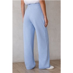 Брюки прямые из премиального футера двухнитки с эластаном VILATTE, 1228029