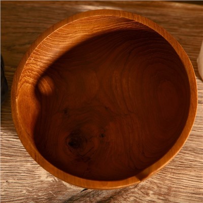 Миска, 15×15×7 см, тиковое дерево