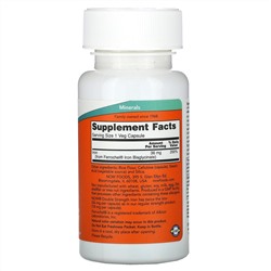 Now Foods, железо, двойной концентрации, 36 мг, 90 вегетарианских капсул