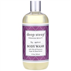 Deep Steep, Body Wash, Fig - Apricot, 17 fl oz (503 ml)