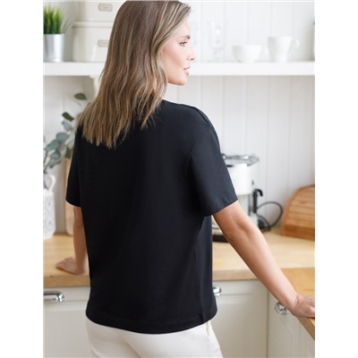 Футболка с принтом свободная эластичная из премиального хлопка