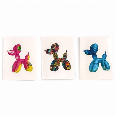 Алмазная мозаика на брелоке "Собачка" черный