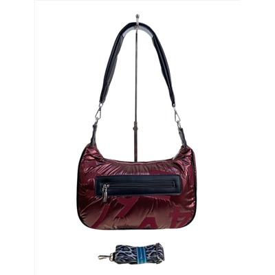 Сумка из болоньи  через плечо, цвет бордовый
