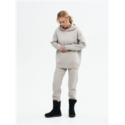 Полусапоги женские чёрные замшевые с замком на войлочной подошве