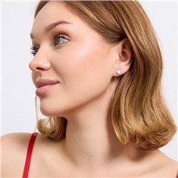 Серьги протяжки ювелирная бижутерия коллекция "Дубай", покрытие позолота, вставка: эмаль, цвет: белый, арт.314.928