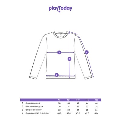 Фуфайка трикотажная для девочек (футболка с длинными рукавами)