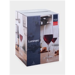 Бокалы для вина Luminarc «Время дегустаций. Бордо», 580 мл, набор 4 шт., стекло, прозрачные