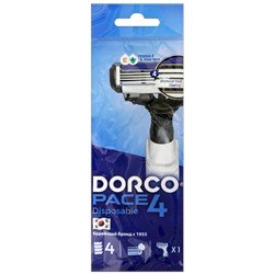 Станок для бритья с несъемной головкой DORCO PACE-4 (1 шт.), FRA 100-1P