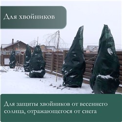 Сетка затеняющая, 5×4 м, плотность 55 г/м², зелёная, в наборе 19 клипс