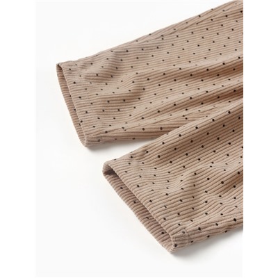 Брюки детские Крошка Я «Горошек», рост 74-80 см, бежевые