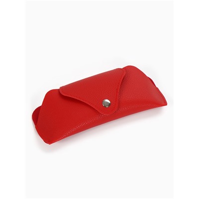 Футляр для очков, на кнопке, 16×3×6.3 см, красный