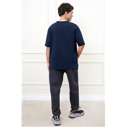 Мужская футболка оверсайз из футера двухнитки Happyfox