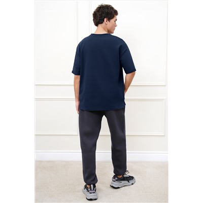 Мужская футболка оверсайз из футера двухнитки Happyfox