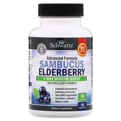 BioSchwartz, Улучшенная формула, бузина, 60 растительных капсул