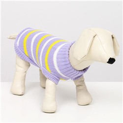 Свитер «Полоски», размер 2XL, ДС 41, ОШ 41, ОГ 36-60 см, сиреневый