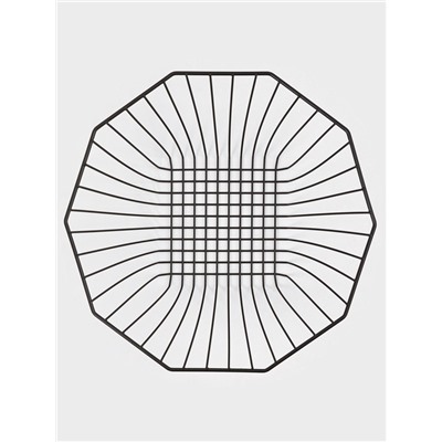 Корзинка - ваза для фруктов «Квадраты», 29×11.5 см, чёрная