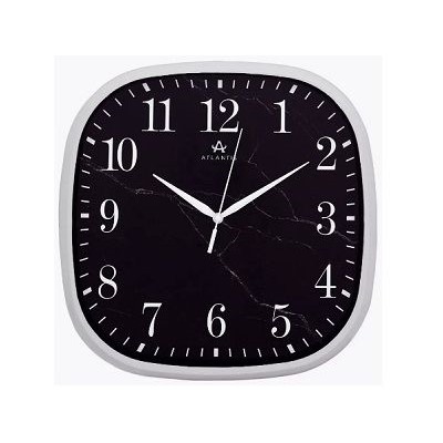 Часы настенные 300x300x45мм, пластик, квадрат