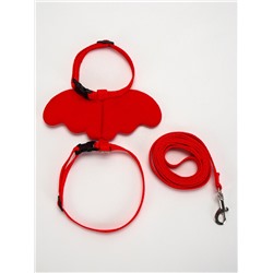 Комплект амуниции «Ангел», размер XS, шлейка 19-26 см, поводок 120×1 см, красный