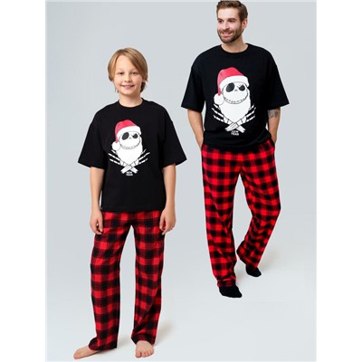 Комплект для мужчин: фуфайка (футболка) трикотажная, брюки текстильные