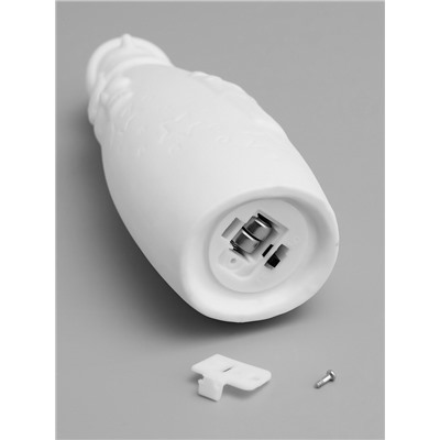 Светодиодная фигура «Снеговик в колпаке» 6×5.5×19.8 см, 1 LED, керамика, от батареек LR44×2, свечение тёплое белое