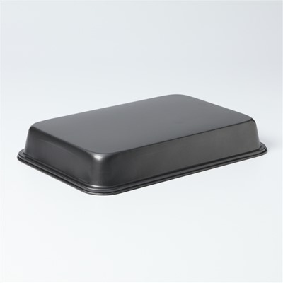 Противень Доляна «Прямоугольник. Жаклин», 32×22×4.5 см, антипригарное покрытие, цвет чёрный